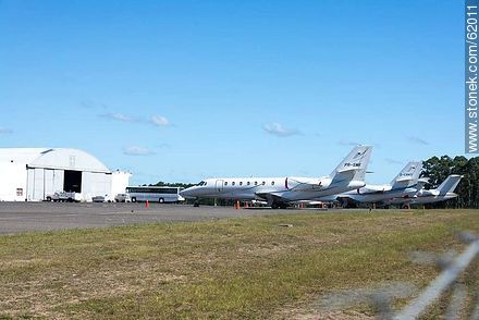 Private jets at the airport in Punta del Este C / C Carlos Curbelo - Punta del Este and its near resorts - URUGUAY. Photo #62011