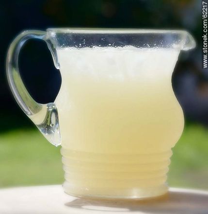 Lemonade with ice in a glass jar -  - MORE IMAGES. Photo #62217