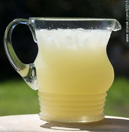 Lemonade with ice in a glass jar -  - MORE IMAGES. Photo #62215