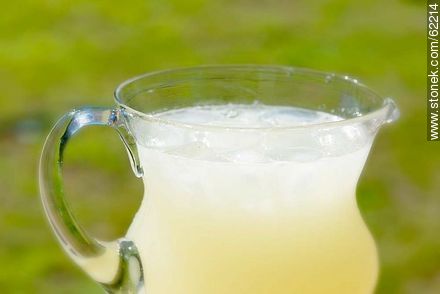 Lemonade with ice in a glass jar -  - MORE IMAGES. Photo #62214