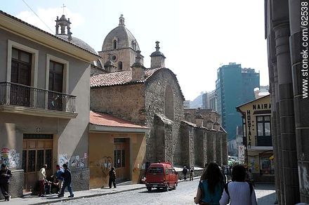 The Sagarnaga street side of the San Francisco Church - Bolivia - Others in SOUTH AMERICA. Photo #62538