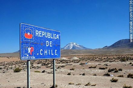 Cartel anunciando el ingreso a territorio chileno - Chile - Otros AMÉRICA del SUR. Foto No. 63136