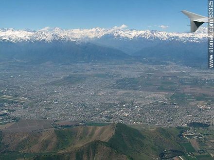 Santiago de Chile y la cordillera de los Andes desde el aire - Chile - Otros AMÉRICA del SUR. Foto No. 63325