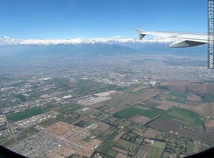 Santiago and the Andes from the air - Chile - Others in SOUTH AMERICA. Photo #63323