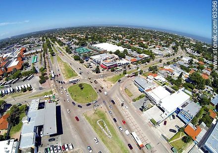 Aerial photo of the intersection of the avenues Italia and Bolivia - Department of Montevideo - URUGUAY. Photo #63366