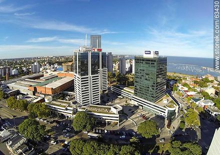 Aerial view of the towers of the World Trade Center Montevideo - Department of Montevideo - URUGUAY. Photo #63430