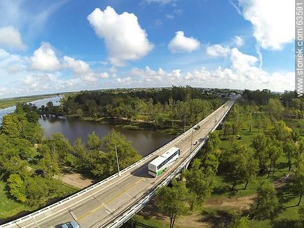 Aerial photo of the bridge on Route 5 on the Río Negro -  - URUGUAY. Photo #63591