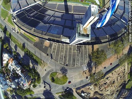 Vista aérea del Estadio Centenario. Torre de los Homenajes -  - URUGUAY. Foto No. 63686