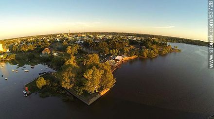 Aerial view of Fray Bentos on the Uruguay River Coast - Rio Negro - URUGUAY. Photo #63728