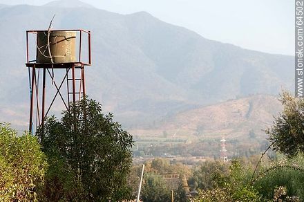 Water tank and hills - Chile - Others in SOUTH AMERICA. Photo #64502