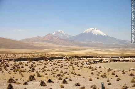 Nevados de Payachatas. Volcanoes and Parinacota Pomerape - Chile - Others in SOUTH AMERICA. Photo #65125