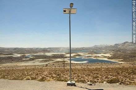 Lighting by solar cells in the lagoons of Cotacotani - Chile - Others in SOUTH AMERICA. Photo #65149