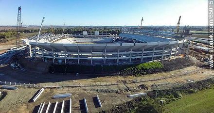 Aerial photo of the progress of the construction of the stadium of Club A. Peñarol to August 15, 2015 -  - URUGUAY. Photo #65015