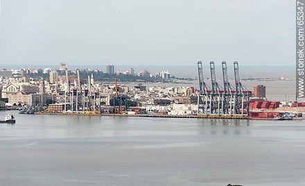 Cranes at the port of Montevideo - Department of Montevideo - URUGUAY. Photo #65347
