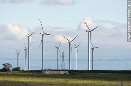 Wind farm and power transmission networks -  - URUGUAY. Photo #65401