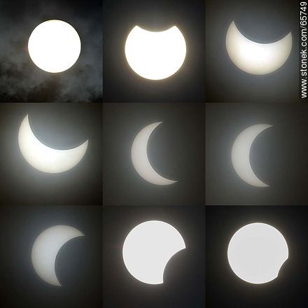 Stages of partial eclipse of the sun in Montevideo, February 26, 2017 - Department of Montevideo - URUGUAY. Photo #65749