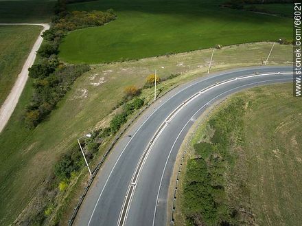 Aerial photo of a steep route curve -  - MORE IMAGES. Photo #66021