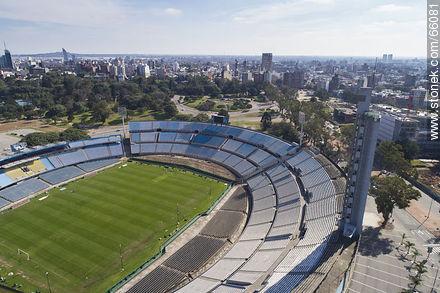 Foto aérea parcial del Estadio Centenario - Departamento de Montevideo - URUGUAY. Foto No. 66081
