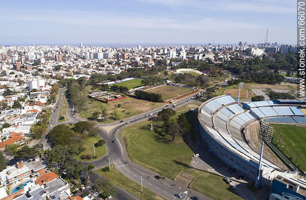 Aerial photo of the stadiums Parque Palermo and Méndez Piana, Uruguayan Shooting Club - Department of Montevideo - URUGUAY. Photo #66070