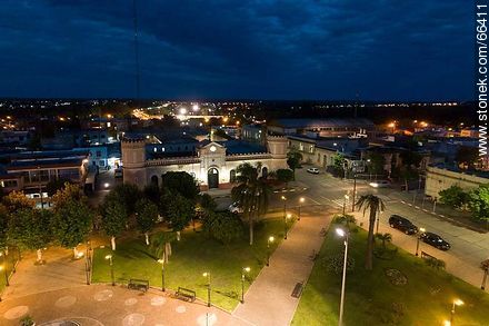Aerial view of Plaza Artigas. Artigas Police Headquarters - Artigas - URUGUAY. Photo #66411