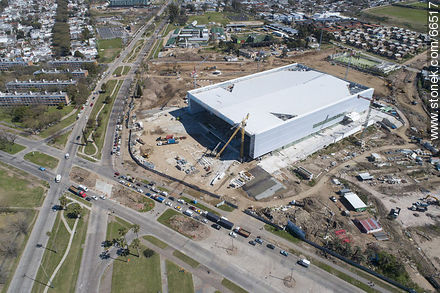 Aerial view of the construction of the Antel Arena. October 2018. - Department of Montevideo - URUGUAY. Photo #66517
