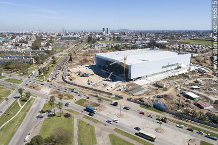 Vista aérea de la construcción del Antel Arena. Octubre de 2018. - Departamento de Montevideo - URUGUAY. Foto No. 66515