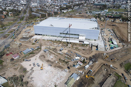 Vista aérea de la construcción del Antel Arena. Octubre de 2018. - Departamento de Montevideo - URUGUAY. Foto No. 66508