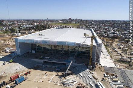 Aerial view of the construction of the Antel Arena. October 2018. - Department of Montevideo - URUGUAY. Photo #66502