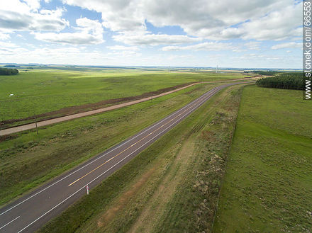 Aerial view of Route 5 through Tacuarembo fields - Tacuarembo - URUGUAY. Photo #66553