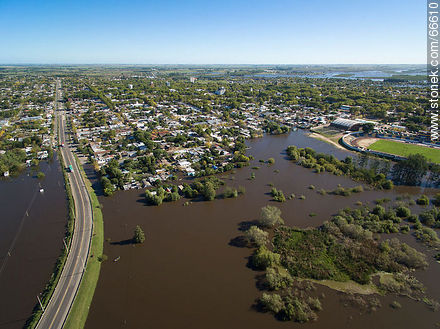 Aerial view of the high Rio Negro  river - Tacuarembo - URUGUAY. Photo #66610