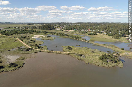 Aerial view of El Tesoro in Arroyo Maldonado - Department of Maldonado - URUGUAY. Photo #66692