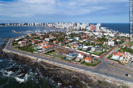 Aerial view of Artigas Rambla and El Pampero, El Faro and Capitán Miranda streets. - Punta del Este and its near resorts - URUGUAY. Photo #66703