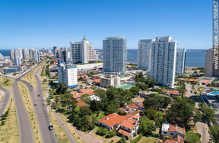 Aerial view of Punta del Este towers from Artigas Avenue - Punta del Este and its near resorts - URUGUAY. Photo #66867