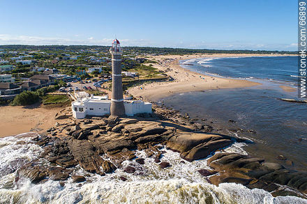 Aerial view of the spa and the lighthouse - Punta del Este and its near resorts - URUGUAY. Photo #66899
