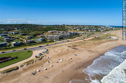 Aerial view of the beaches of Manantiales and Punta Piedras - Punta del Este and its near resorts - URUGUAY. Photo #67062
