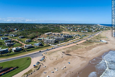 Aerial view of the beaches of Manantiales and Punta Piedras - Punta del Este and its near resorts - URUGUAY. Photo #67063