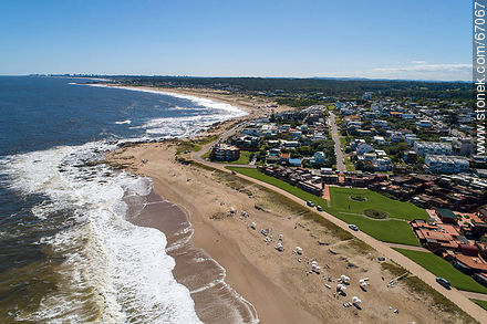 Aerial photo of the resort Manantiales - Punta del Este and its near resorts - URUGUAY. Photo #67067