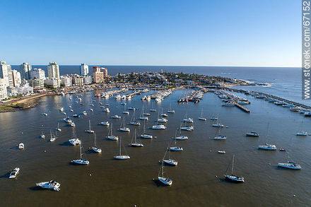 Aerial photo of the port of Punta del Este - Punta del Este and its near resorts - URUGUAY. Photo #67152