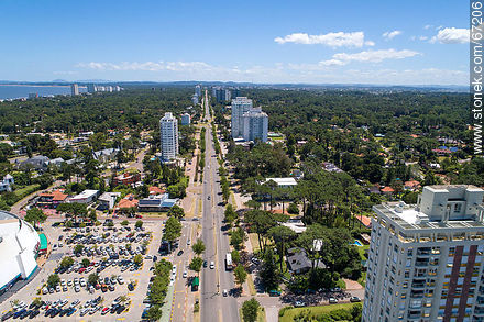 Aerial view of Roosevelt Avenue to the north - Punta del Este and its near resorts - URUGUAY. Photo #67206