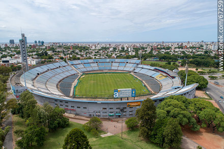 Aerial view of Centenario Stadium in Batlle Park - Department of Montevideo - URUGUAY. Photo #67259