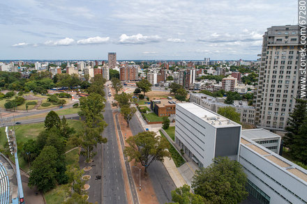 Aerial view of the Health Area, medical schools, CUDIM, Hospital de Clínicas - Department of Montevideo - URUGUAY. Photo #67280
