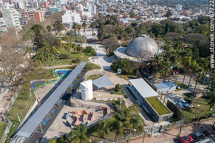 Aerial view of the Parque de la Amistad and the Planetarium in Villa Dolores - Department of Montevideo - URUGUAY. Photo #67722