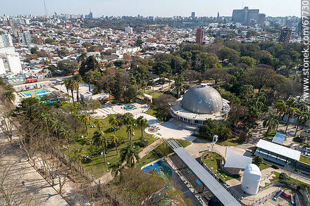 Aerial view of the Parque de la Amistad and the Planetarium in Villa Dolores - Department of Montevideo - URUGUAY. Photo #67730