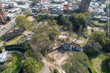 Vista aérea del Zoológico Municipal de Villa Dolores - Departamento de Montevideo - URUGUAY. Foto No. 67746
