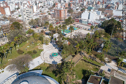Aerial view of the Parque de la Amistad and the Planetarium in Villa Dolores - Department of Montevideo - URUGUAY. Photo #67764