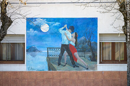 Mural en una fachada - Departamento de Florida - URUGUAY. Foto No. 68433