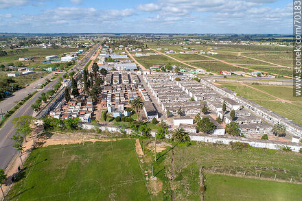 Aerial view of Treinta y Tres Cemetery - Department of Treinta y Tres - URUGUAY. Photo #70183