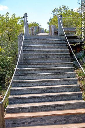 Staircase from the viewpoint to parking lot 2 - Department of Treinta y Tres - URUGUAY. Photo #70301