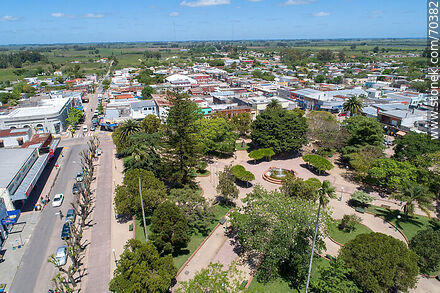 Aerial view of Plaza de Tala - Department of Canelones - URUGUAY. Photo #70382
