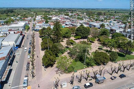 Aerial view of Plaza de Tala - Department of Canelones - URUGUAY. Photo #70407